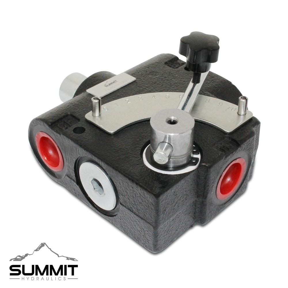 Hydraulic Adjustable Variable Flow Control Valve w/ Relief, 0-30 GPM, 3/4” NPT