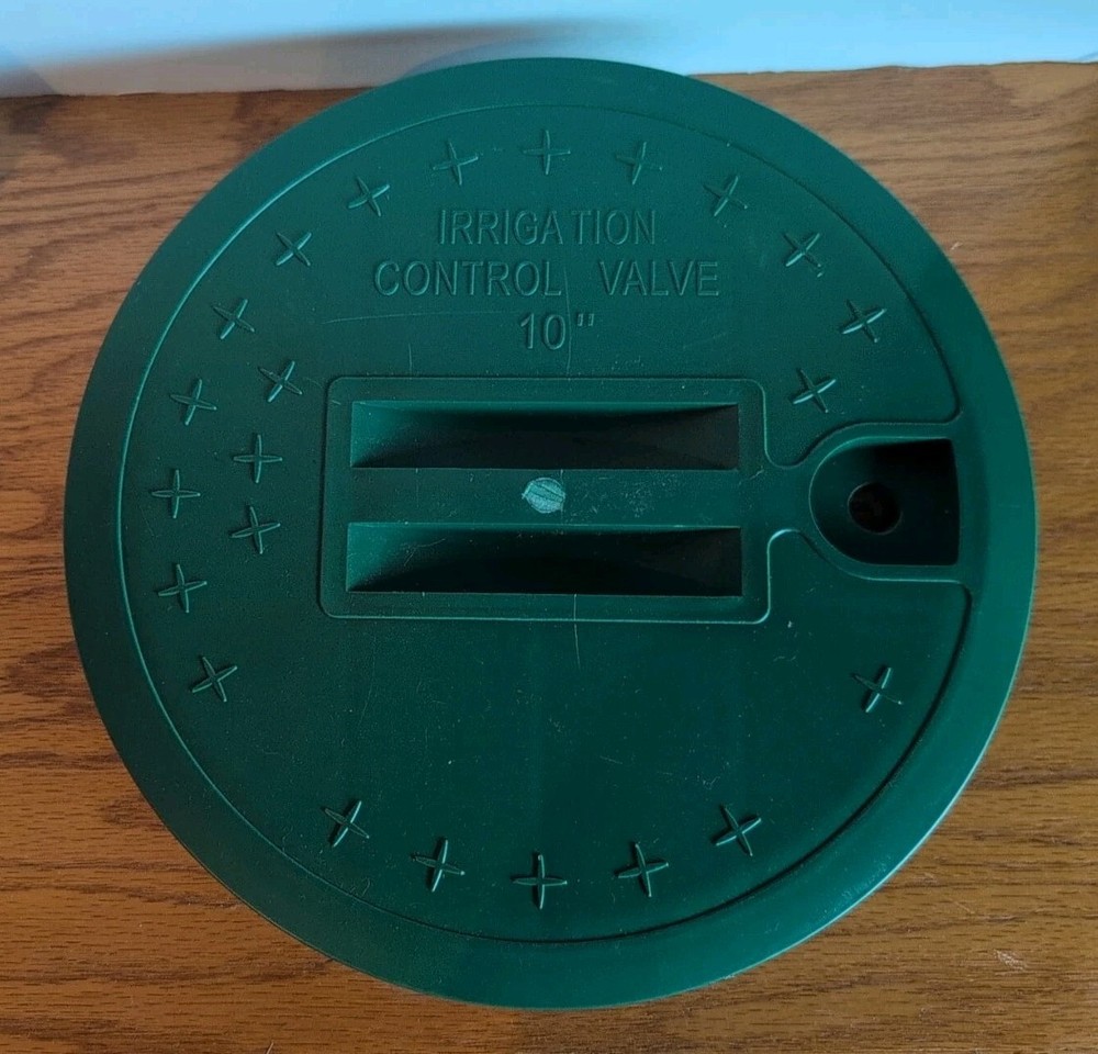 Round 10" Irrigation Control Valve Lid Green Plastic