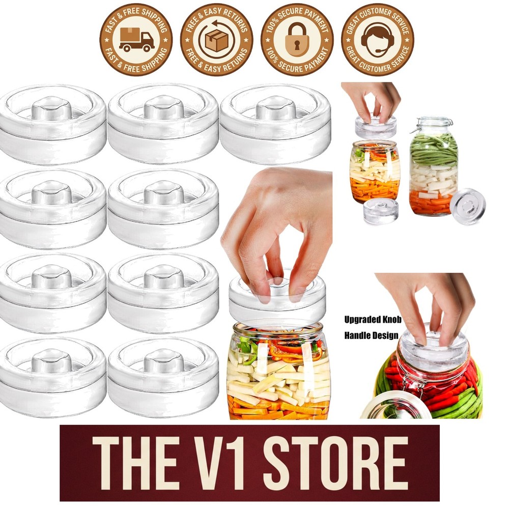 Yesland 9 Pack Fermentation Glass Weights with Easy Grip Handle, Fermentation We