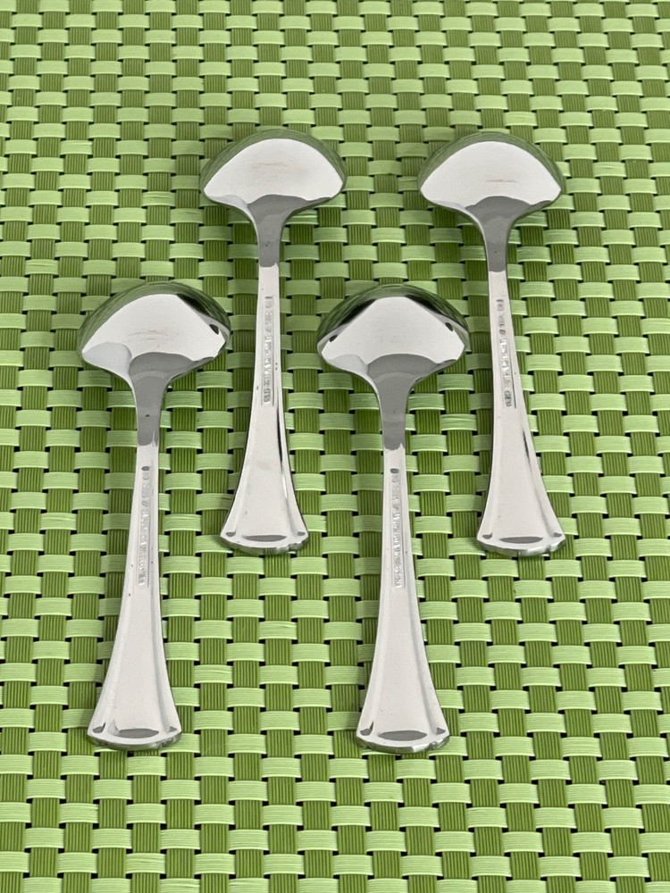 Reed & Barton WILLOW GLEN Stainless 4 Teaspoons Glossy Flatware - 6 3/8"