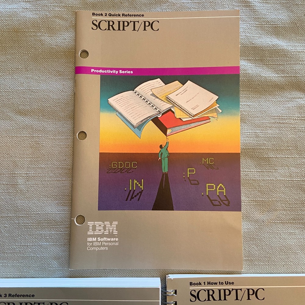 IBM Software Script/PC Book 1 2 3 1st Edition 1984 How To Quick Reference Manual