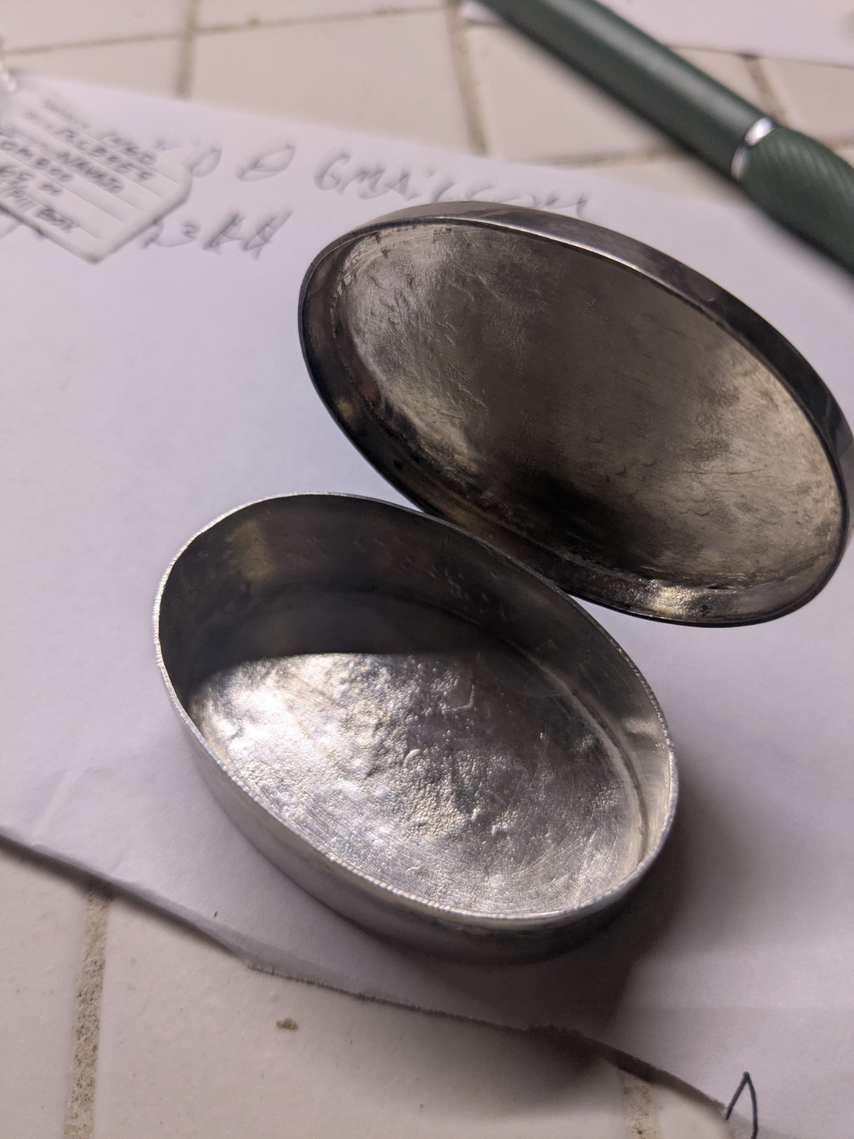 800 Silver Trinket Pill Box Navajo Tom 33.8 Grams 2.25x 1.5"