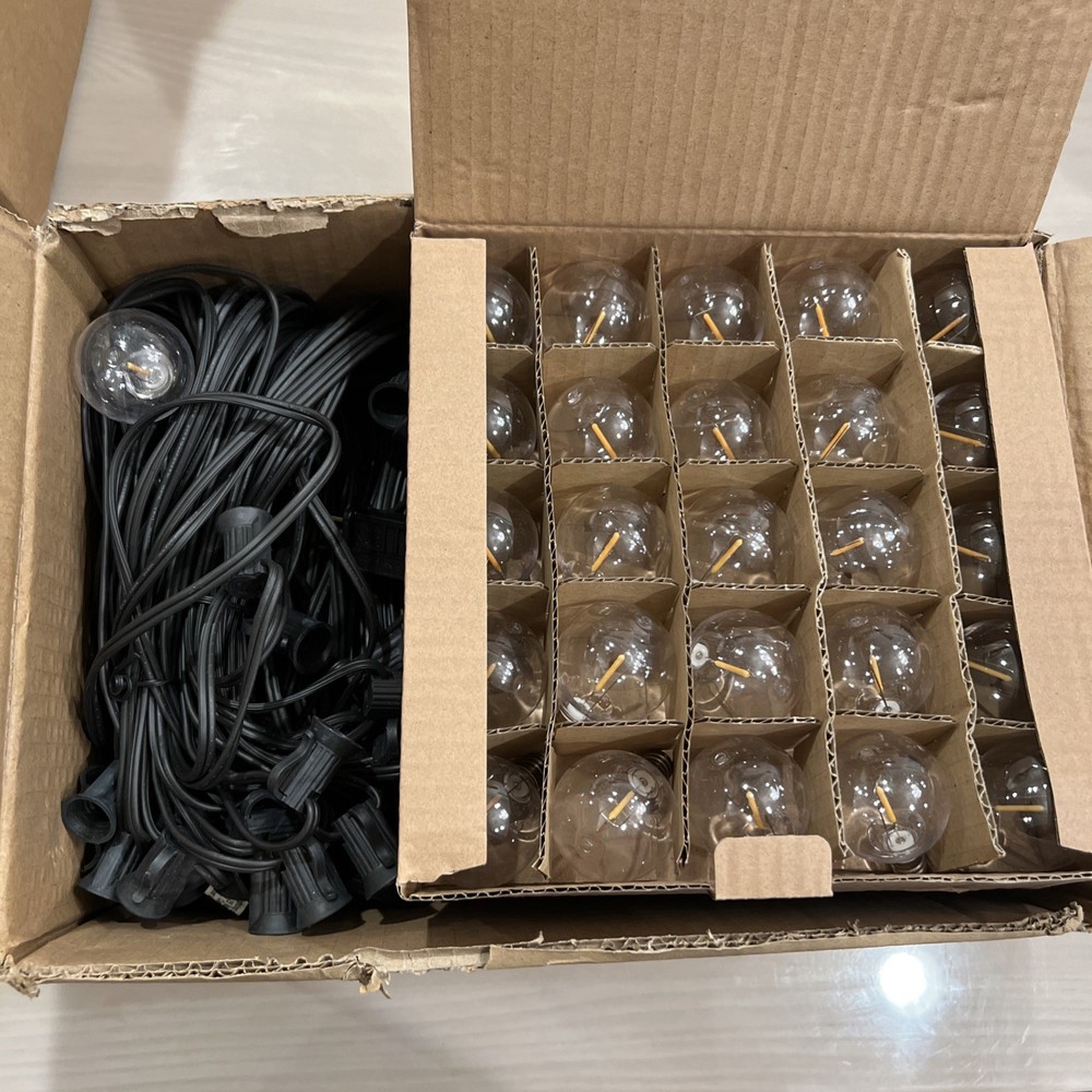 Outdoor String Lights 2-Pack 100ft 2 pack Outdoor