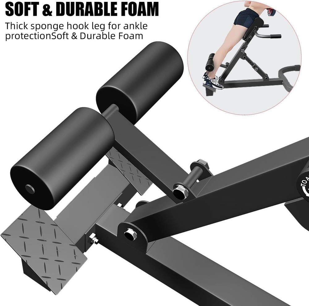 8-Level Roman Chair Back Hyper Extension Exercise Bench Back Training Workout US