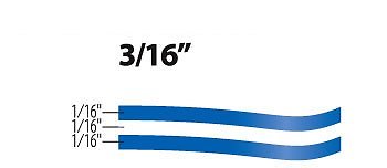 3/16" x 150' Matte Black Two Line Pin-Stripping