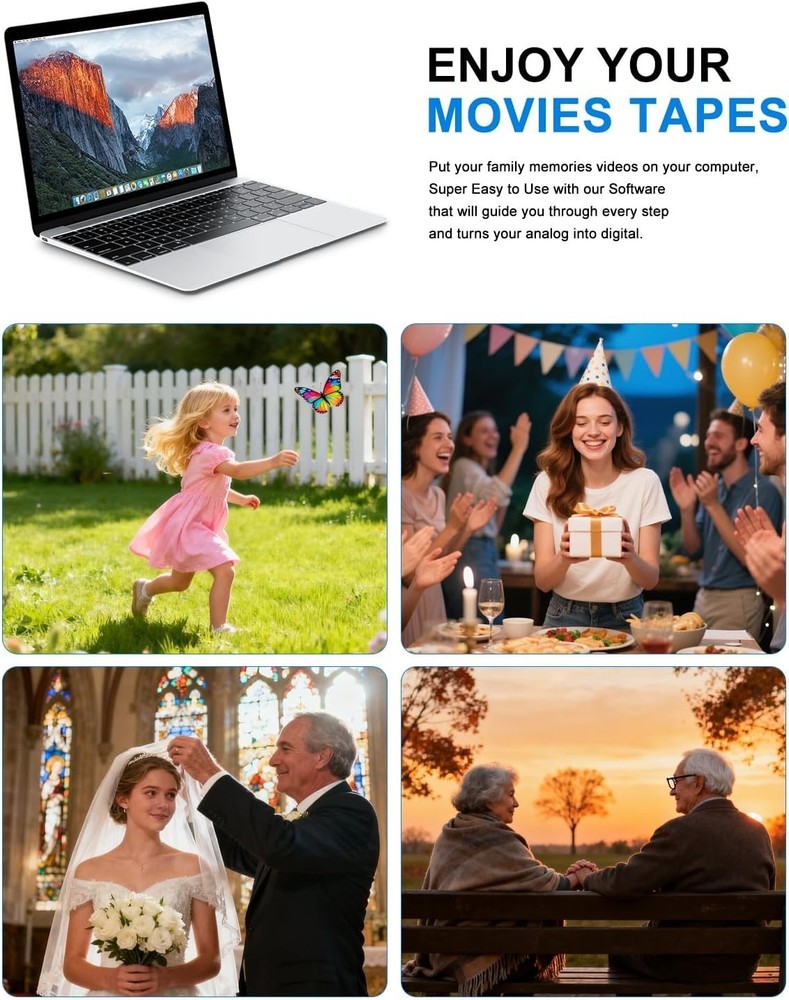 Effortless USB 2.0 Video Capture Card - VHS to Digital Conversion Made Simple