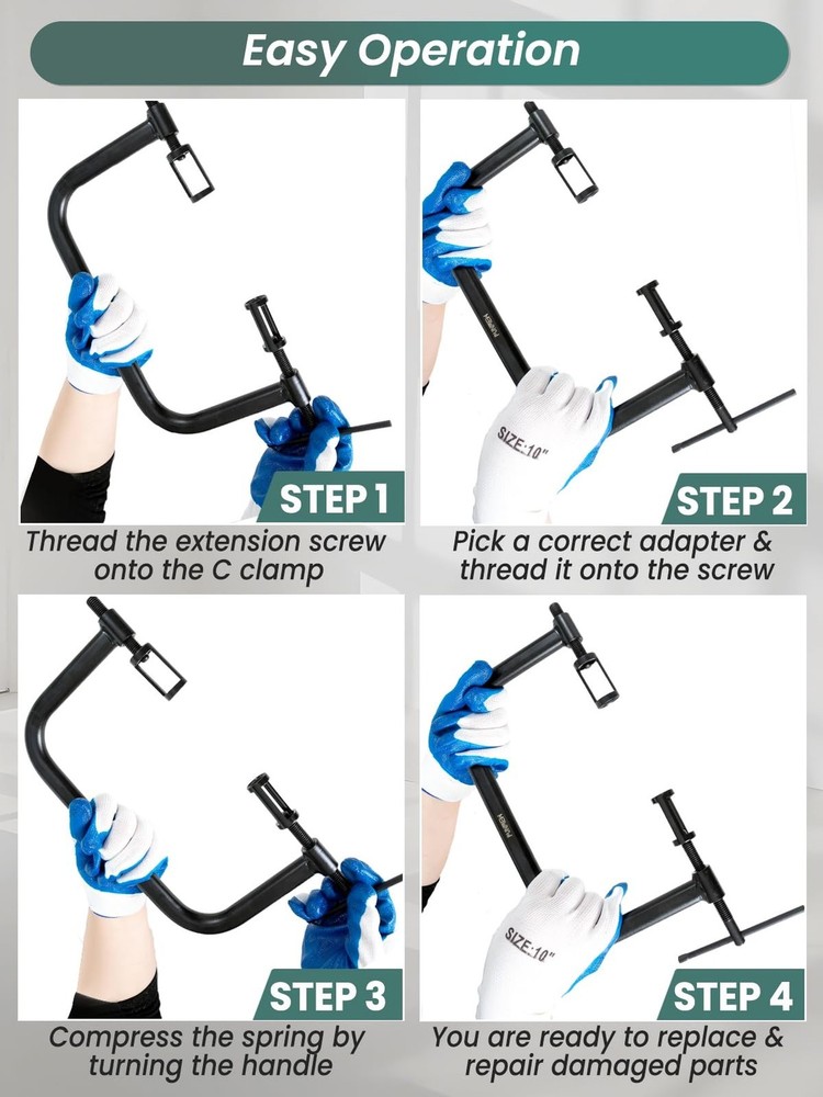 Valve Spring Compressor 10pcs Valve Spring Removal Tool for Motorcycle, ATV, ...