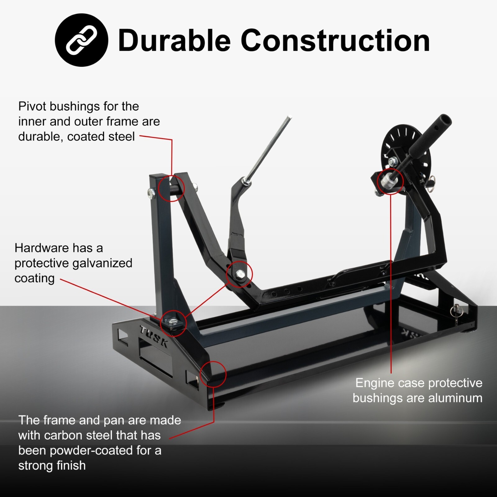 Tusk Motorcycle Engine Stand / rebuilding single cylinder 2 or 4-stroke engines