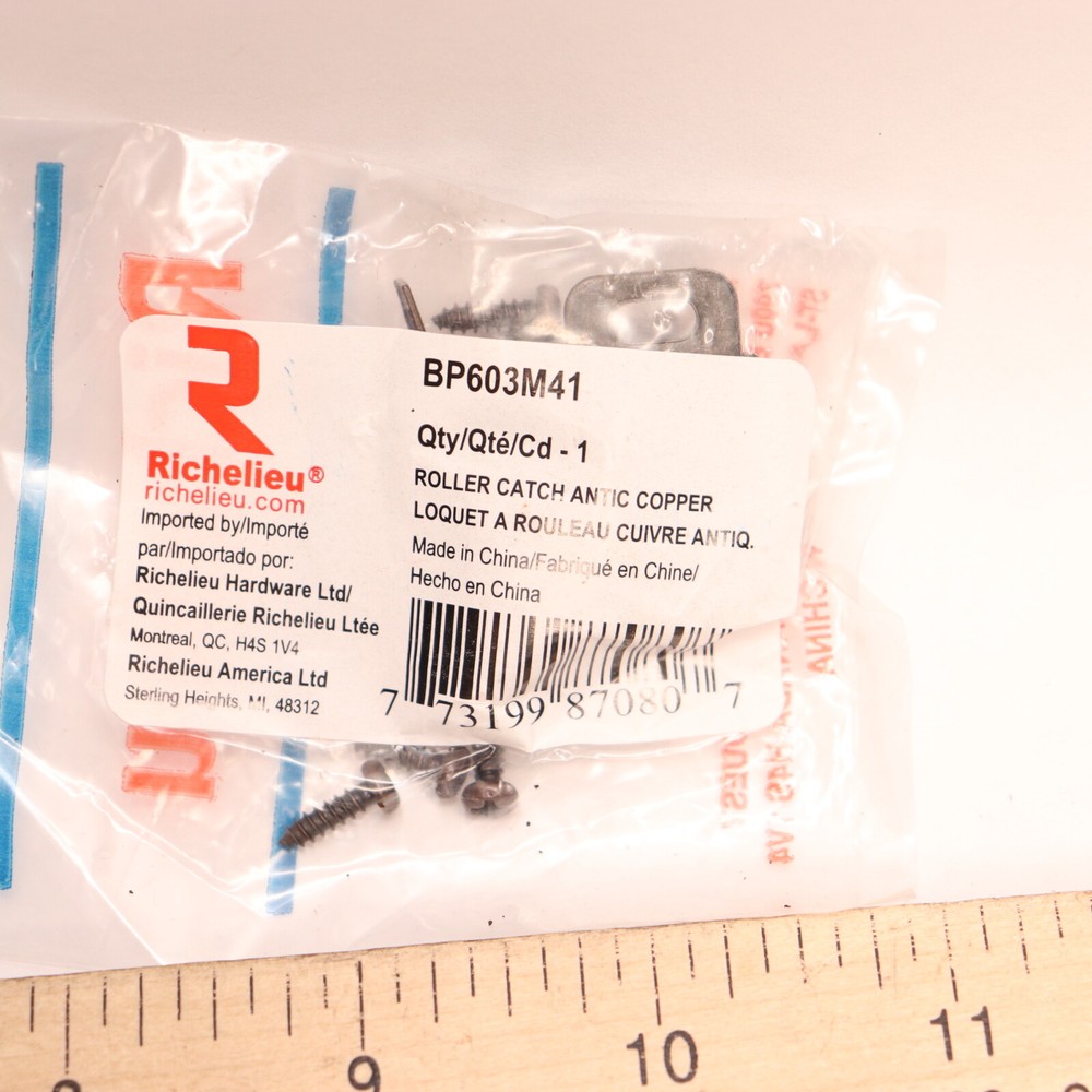 Richelieu Double Roller Catch Antique Copper BP603M41