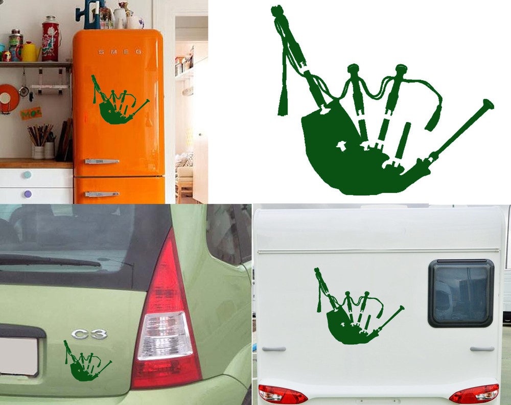 Bagpipe, Sticker Cut Vinyl v2b