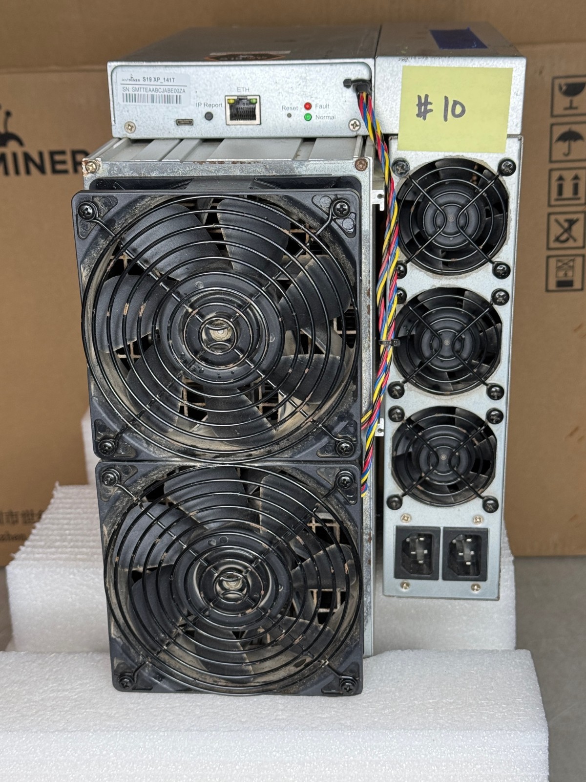 Bitmain Antminer S19 XP 141TH ASIC MINER FOR PARTS OR REPAIR - CB/PSU/FANS GOOD!