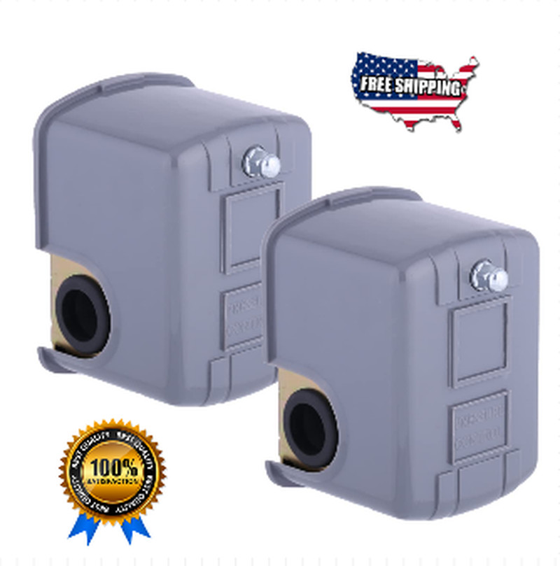 2PCS Water Pump Pressure Switch 60-80 PSI Adjustable for Well Pump System