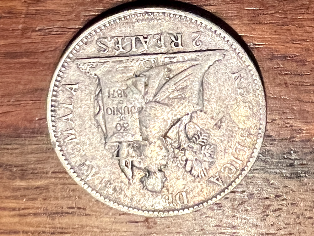 T2: Guatemala 1895 .830 Silver 2 Reales