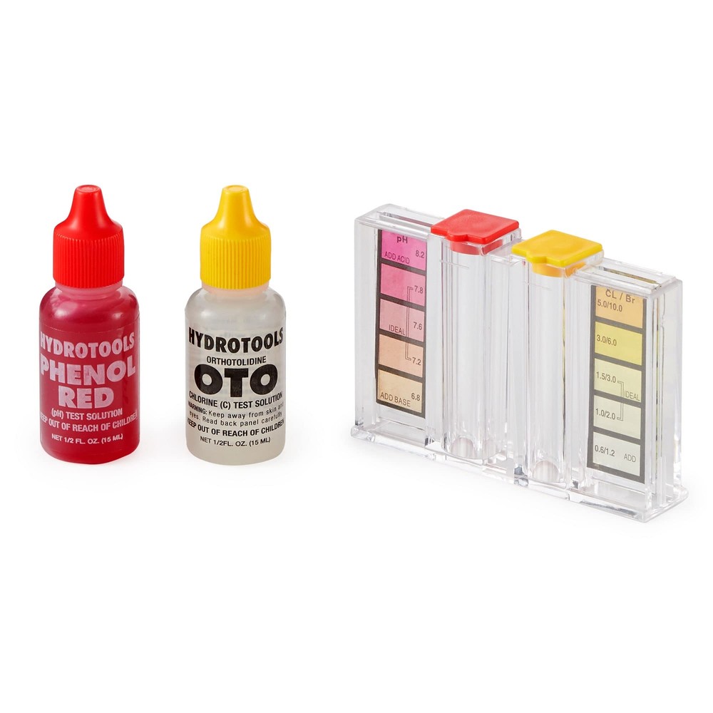 Hydrotools Swimming Pool Test Kit PH BROMINE CHLORINE Easy Check Solutions 8410