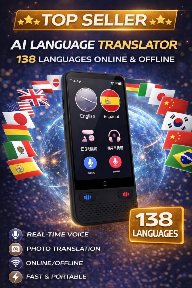 Language Translator Device with ChatGPT 138+ Languages Real-Time