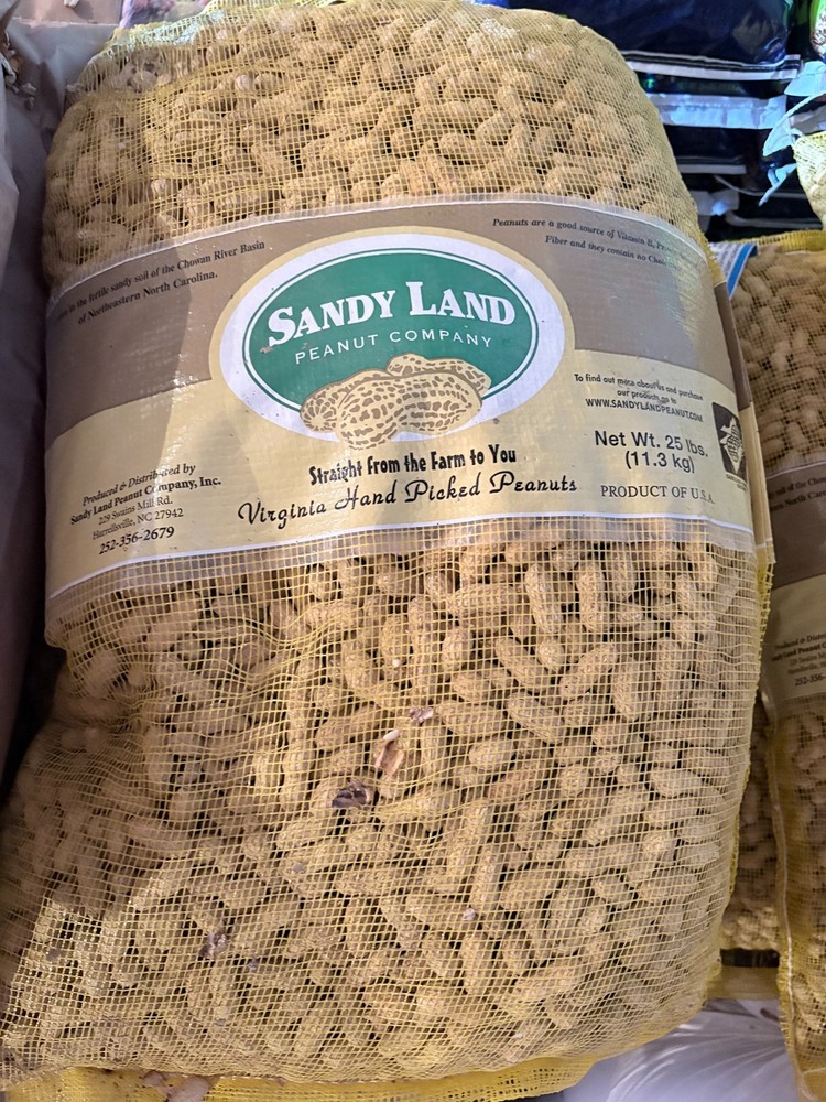 25 LB OF RAW IN SHELL PEANUTS