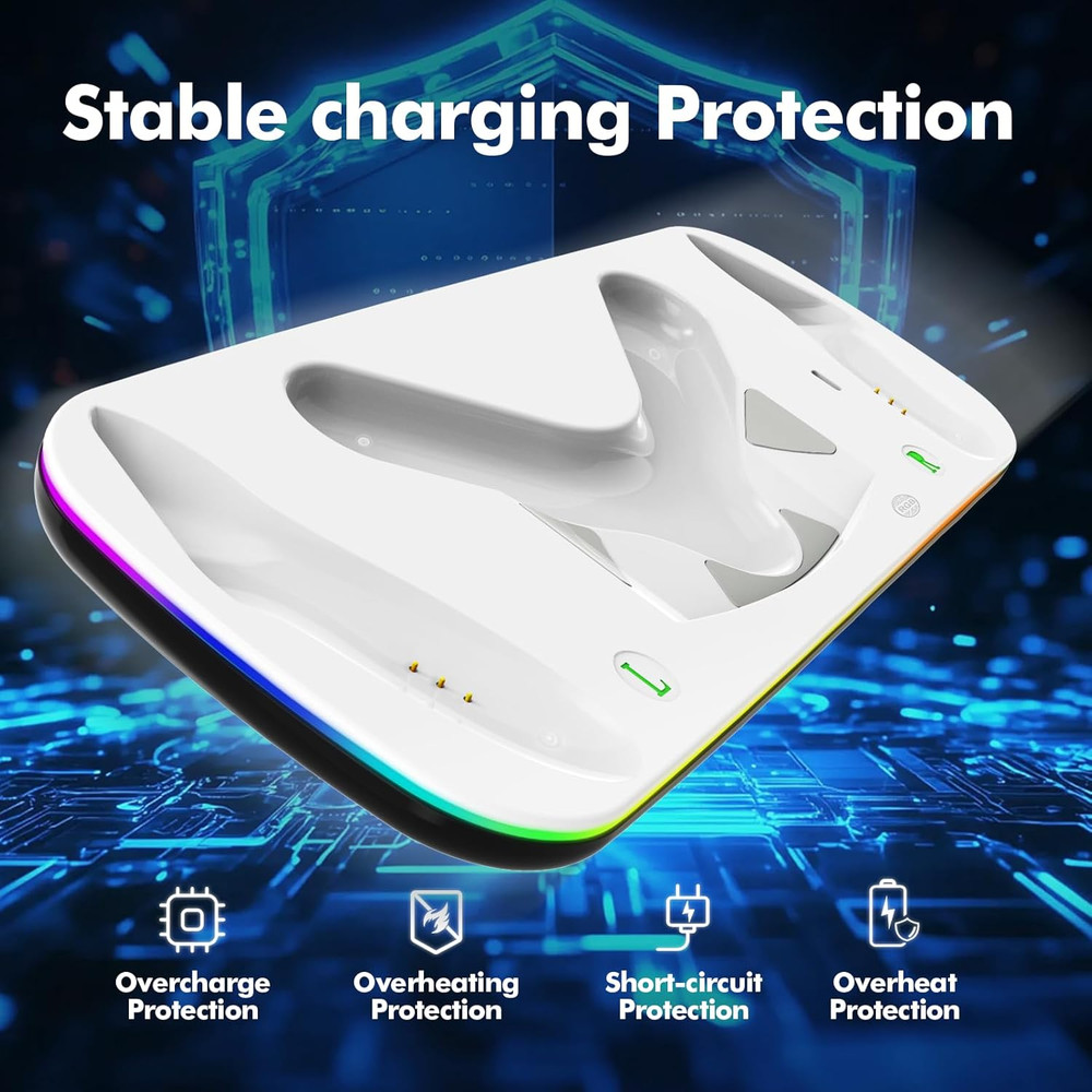 Charging Dock Compatible with Meta Oculus Quest 3/3S, VR Headset Controller Acce
