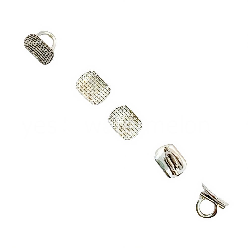 100 Pcs Dental Orthodontic Direct Bond Eyelet Rectangular Base Lingual Button