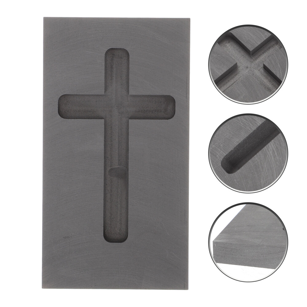 1PC Graphite Molds Cross Graphite Ingot Mold Heart Shape Refining Graphite