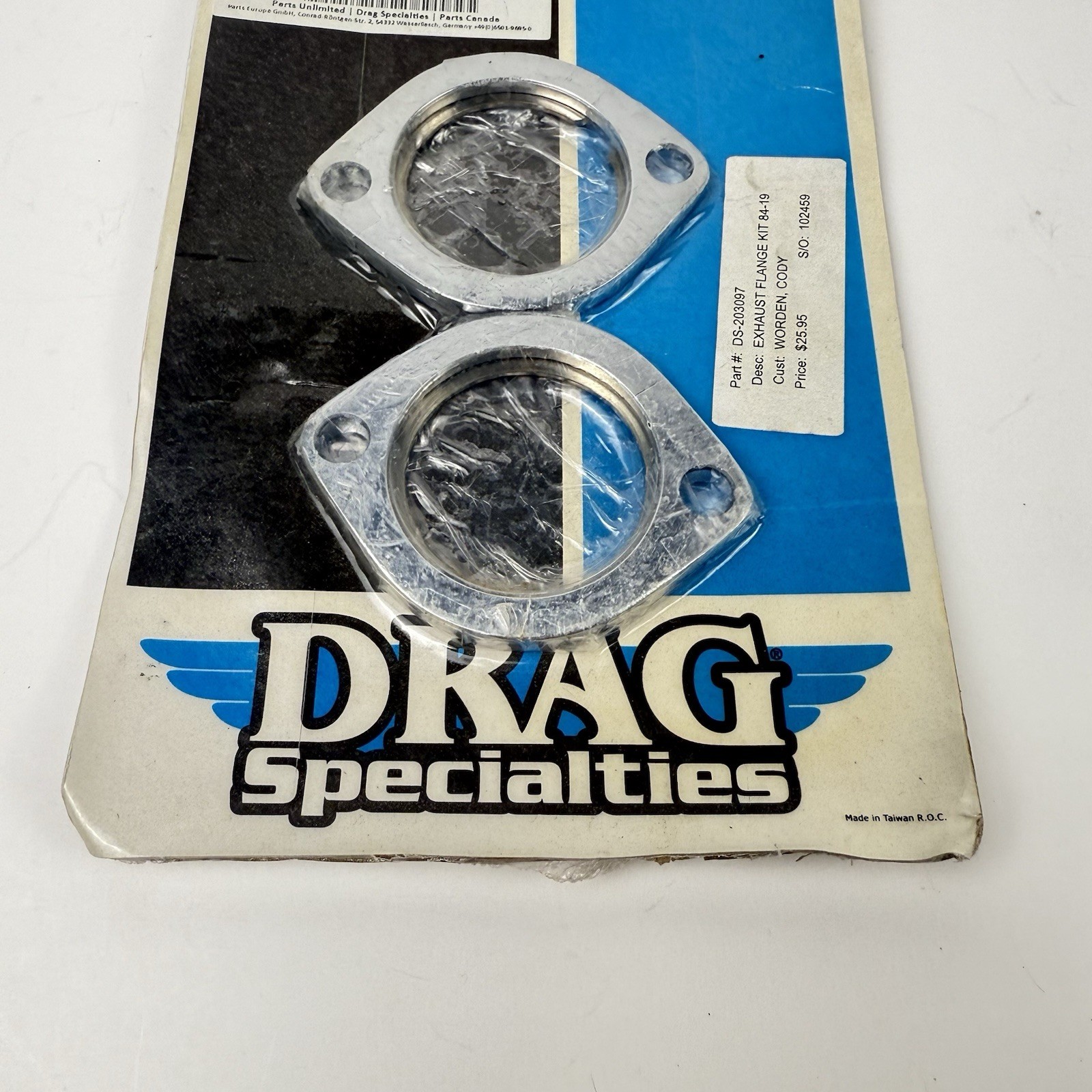 Harley Davidson Drag Specialties 84-12 Exhaust Flange Kit DS-203097