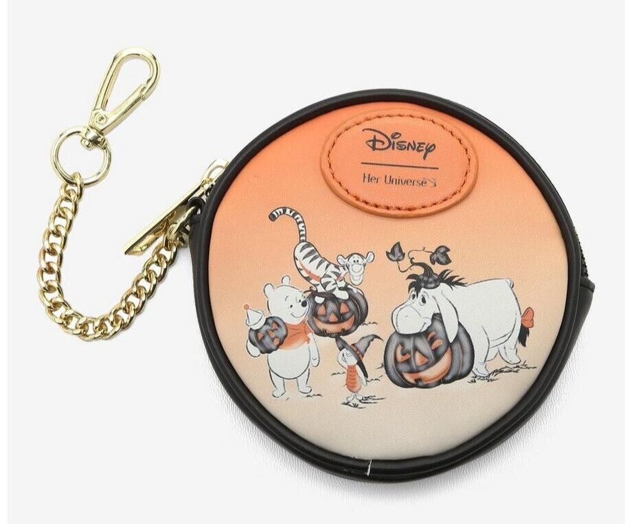 Her Universe Disney Winnie The Pooh & Friends Halloween Pumpkin Coin Pouch Purse