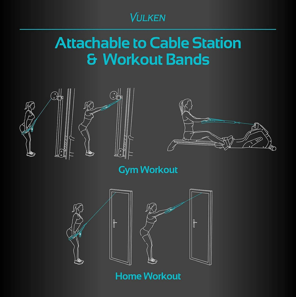 Tricep Rope Cable Attachment. Two Size in One Extra Long Pull down Rope. Triceps