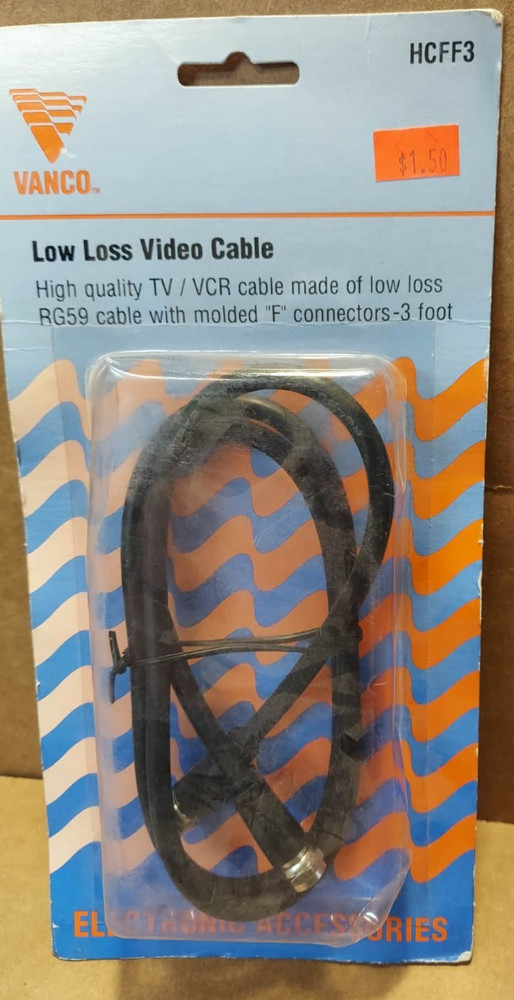 VANCO HCFF3 TV/VCR CABLE ~~ NEW!!~~