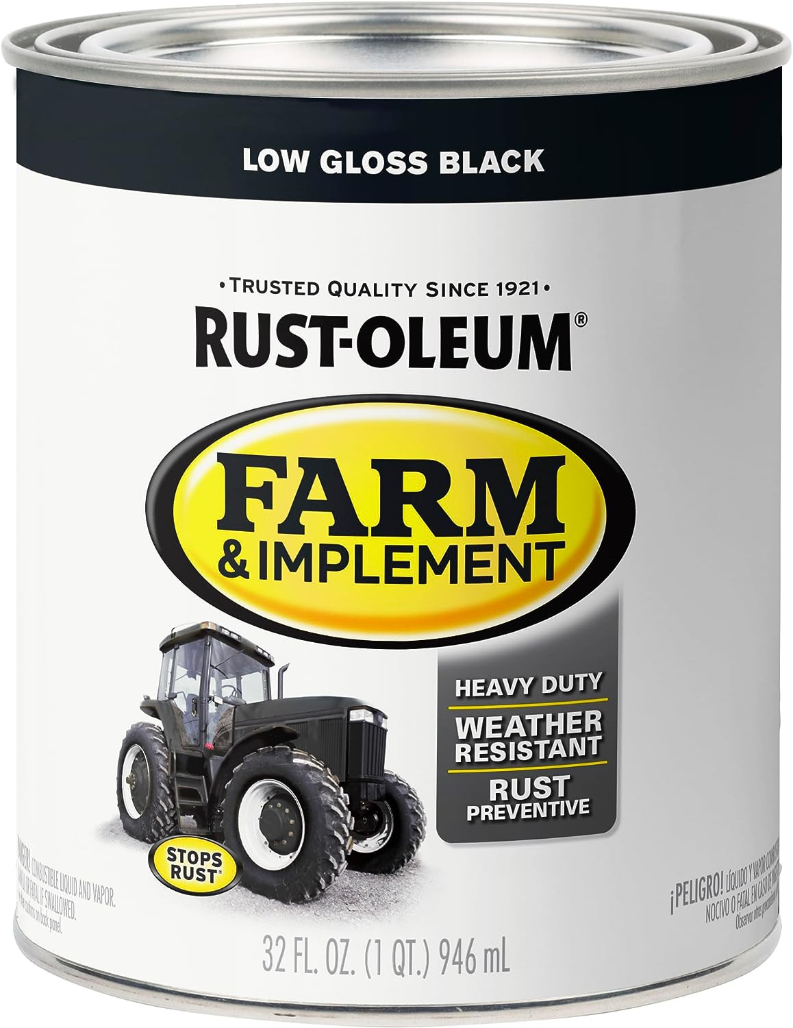 Rust Oleum Specialty Farm Implement Low Gloss Black Paint Quart Pack Of 2