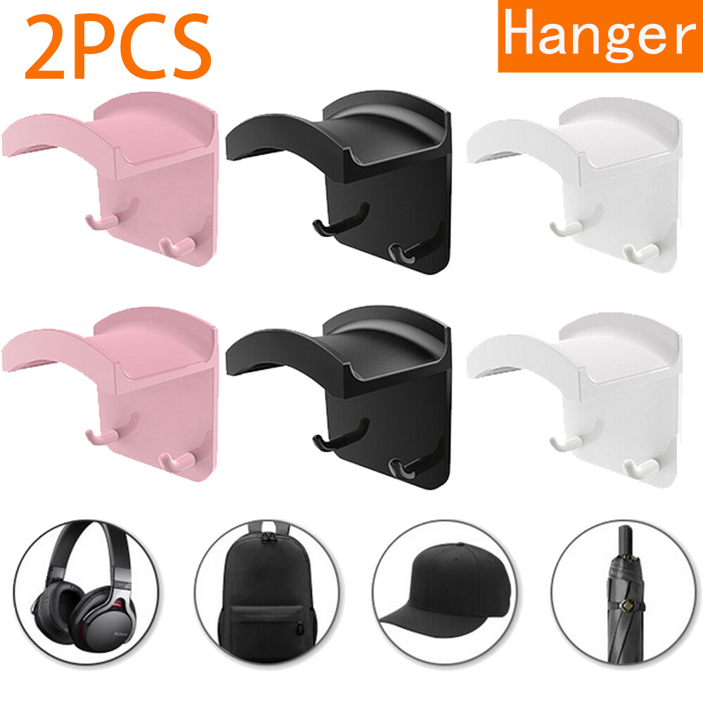 2PC Headphone Hanger Wall Mount Stand for Headset Space-saving Headset Holder