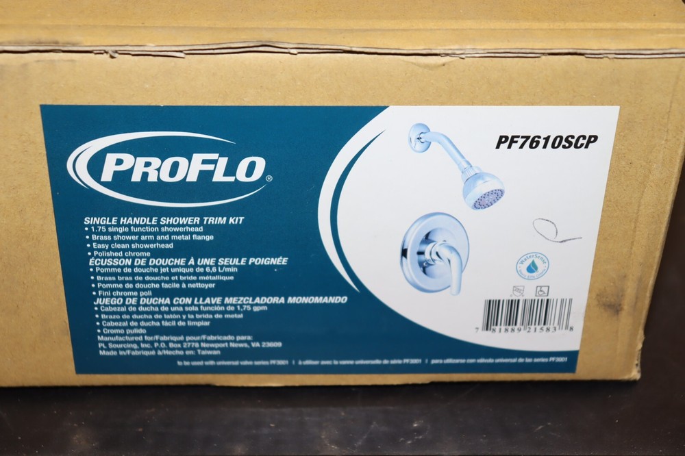 PROFLO Shower Only Trim Package Single Function Shower Head, PF7610SCP