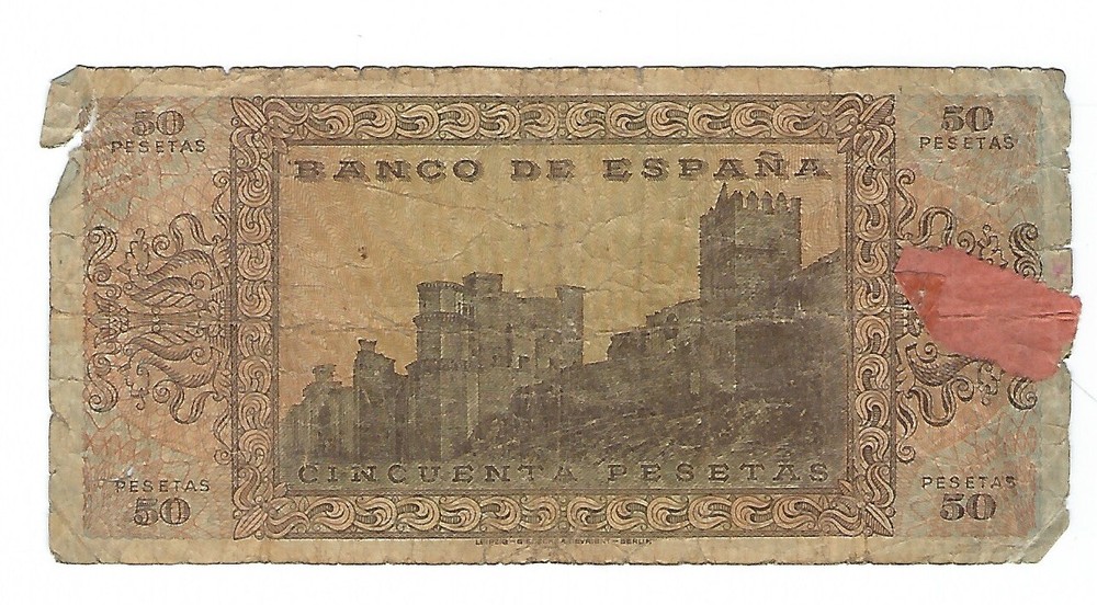Spain - 50 Pesetas, 1938
