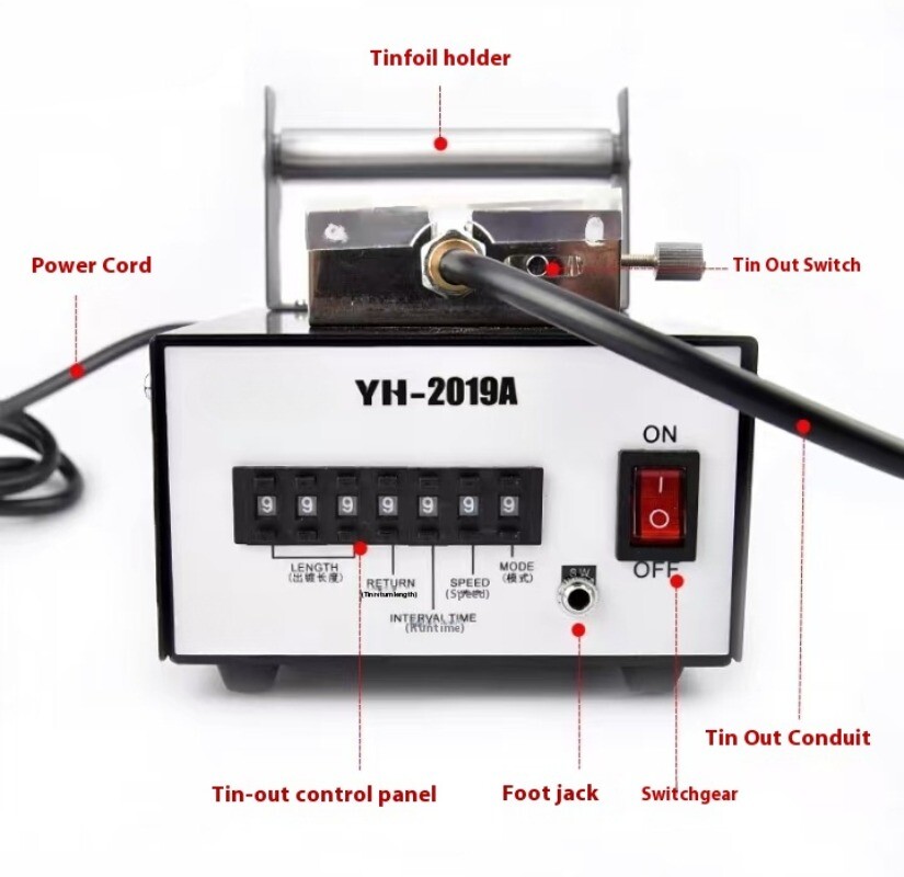 Tin Feeding Machine YH-2019A Automatic Soldering Machine Threading Circuit