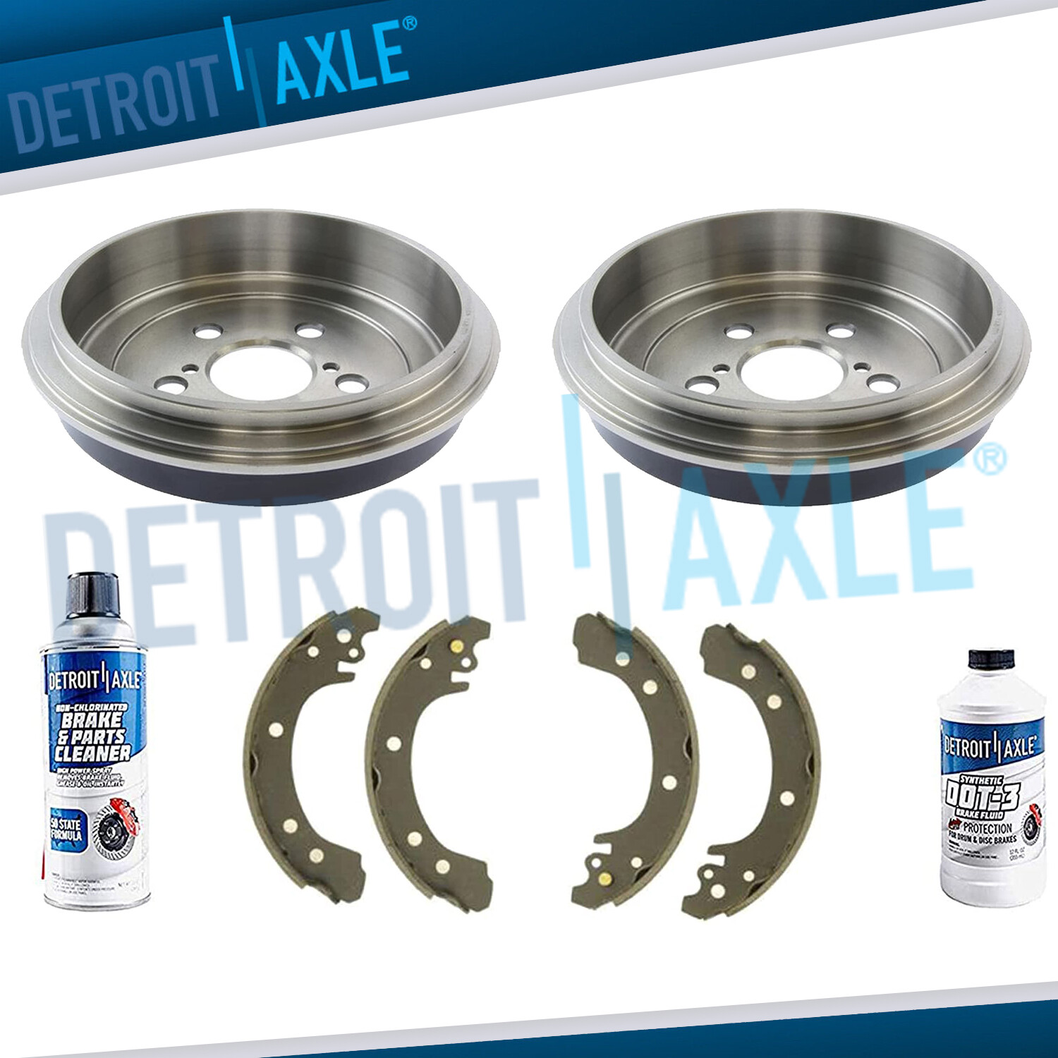 Rear Brake Drums + Brake Shoes for 2002 2003 2004 2005 - 2008 Toyota Corolla USA