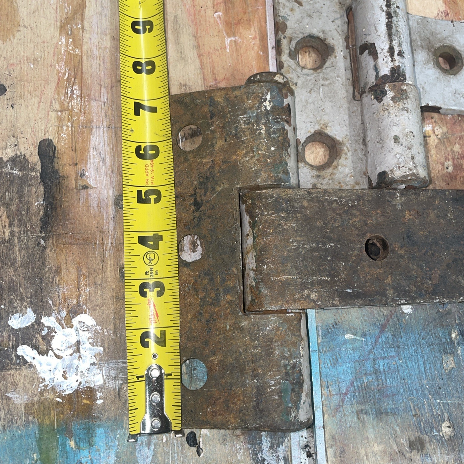 Antique Large Strap Hinges 25” industrial Hardware garage Barn Rustic Door