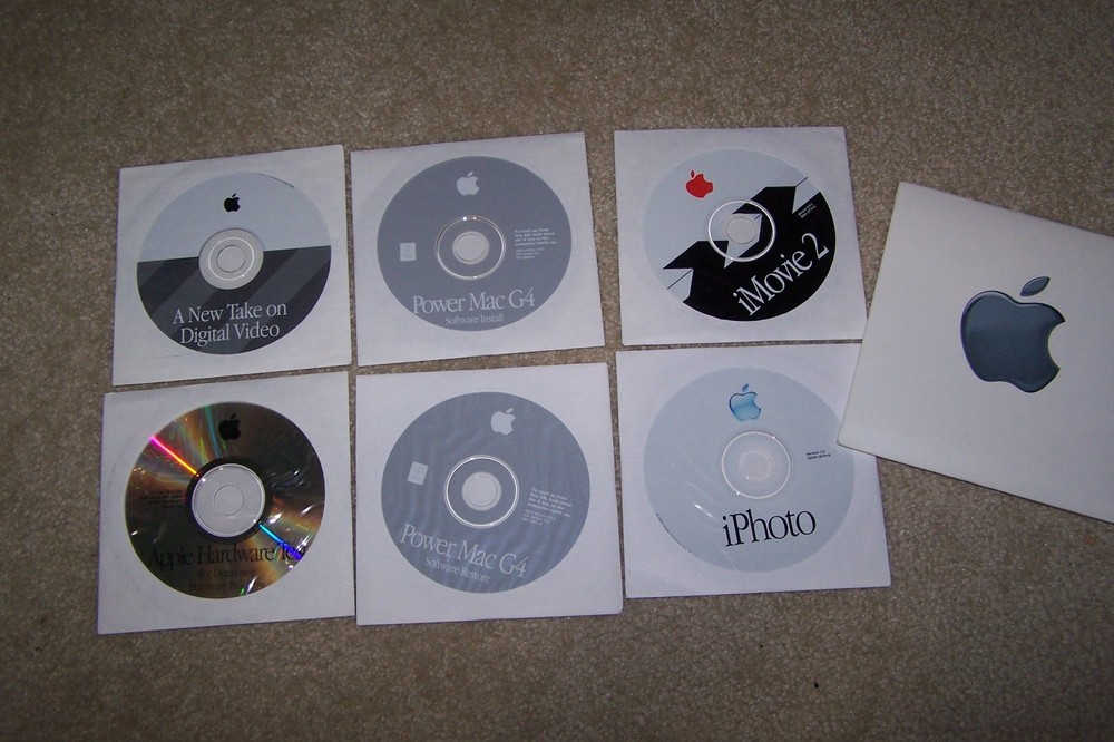 SIX Apple Power Mac G4 Software Restore discs Iphoto Imovie Hardware et year2000
