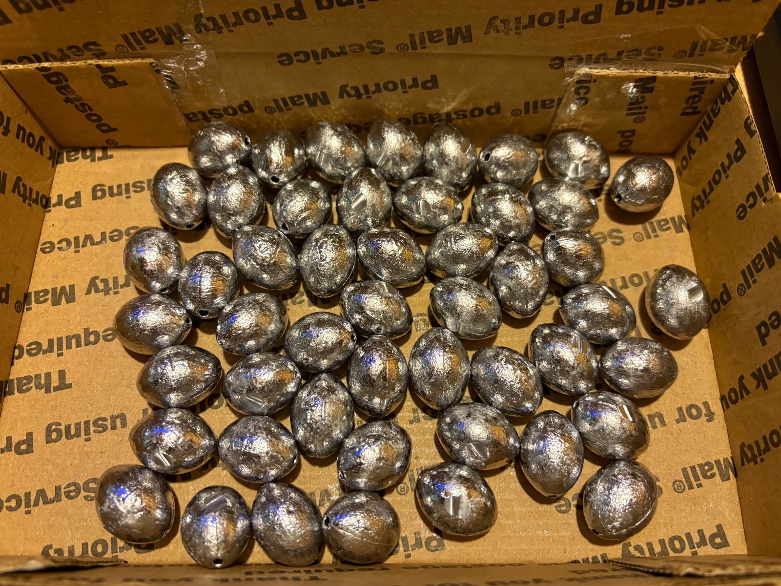 1 1/2 oz Egg Sinkers Slip Fishing Weights, Choose Qnty 50/100/150/200