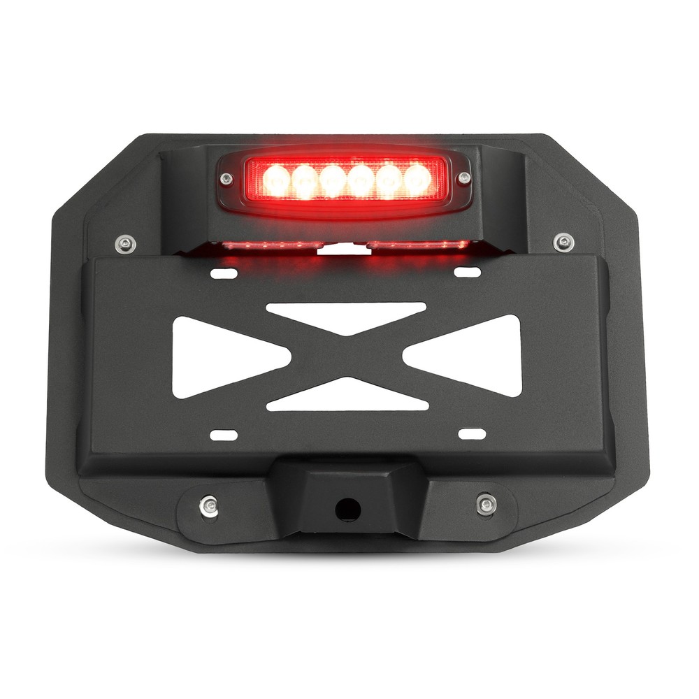 For Jeep Wrangler JK 07-18 Spare Tire License Plate Bracket Relocation W/ Light