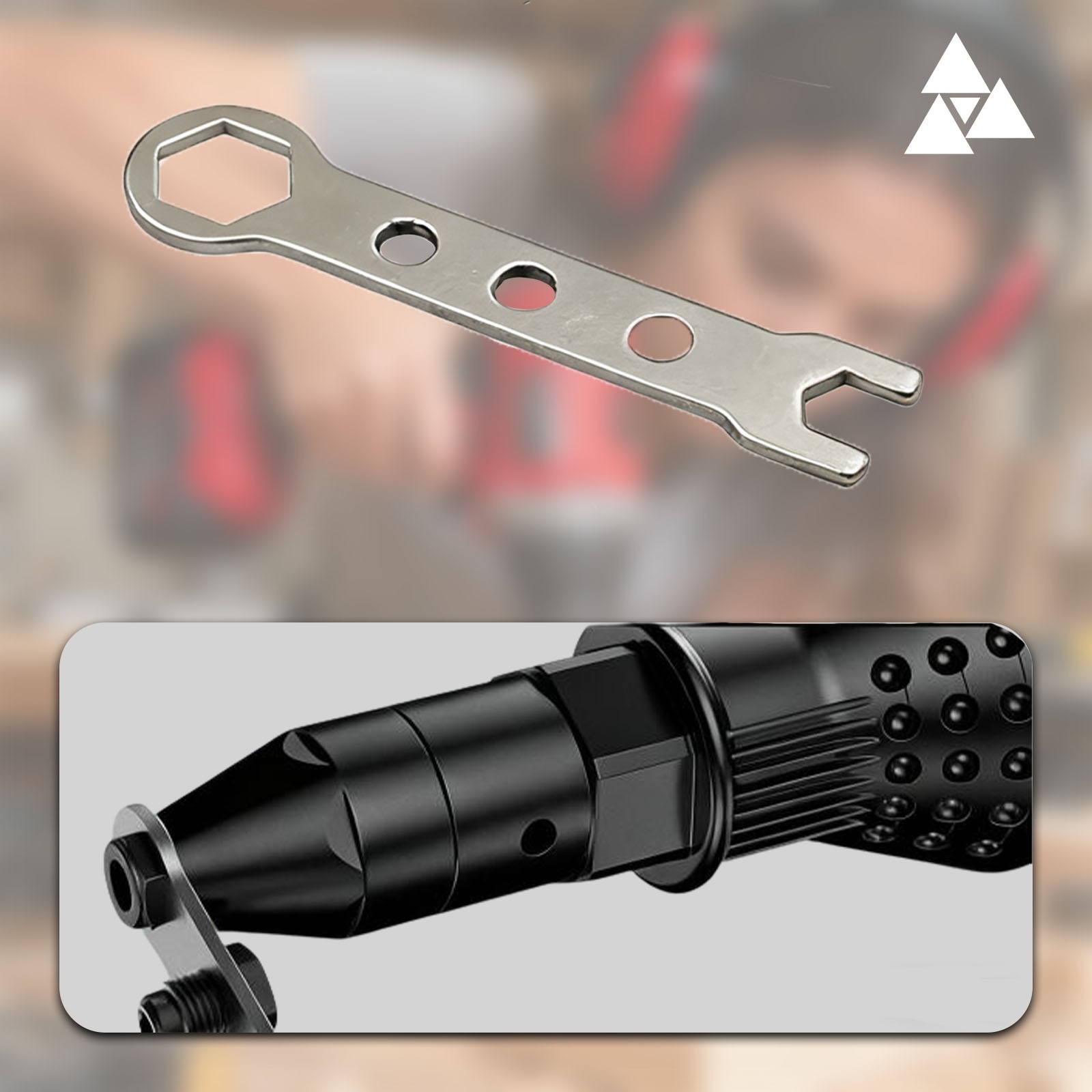 Electric Rivet Nut Gun Adaptor Insert Cordless Riveting Tool Power Drill Kit US