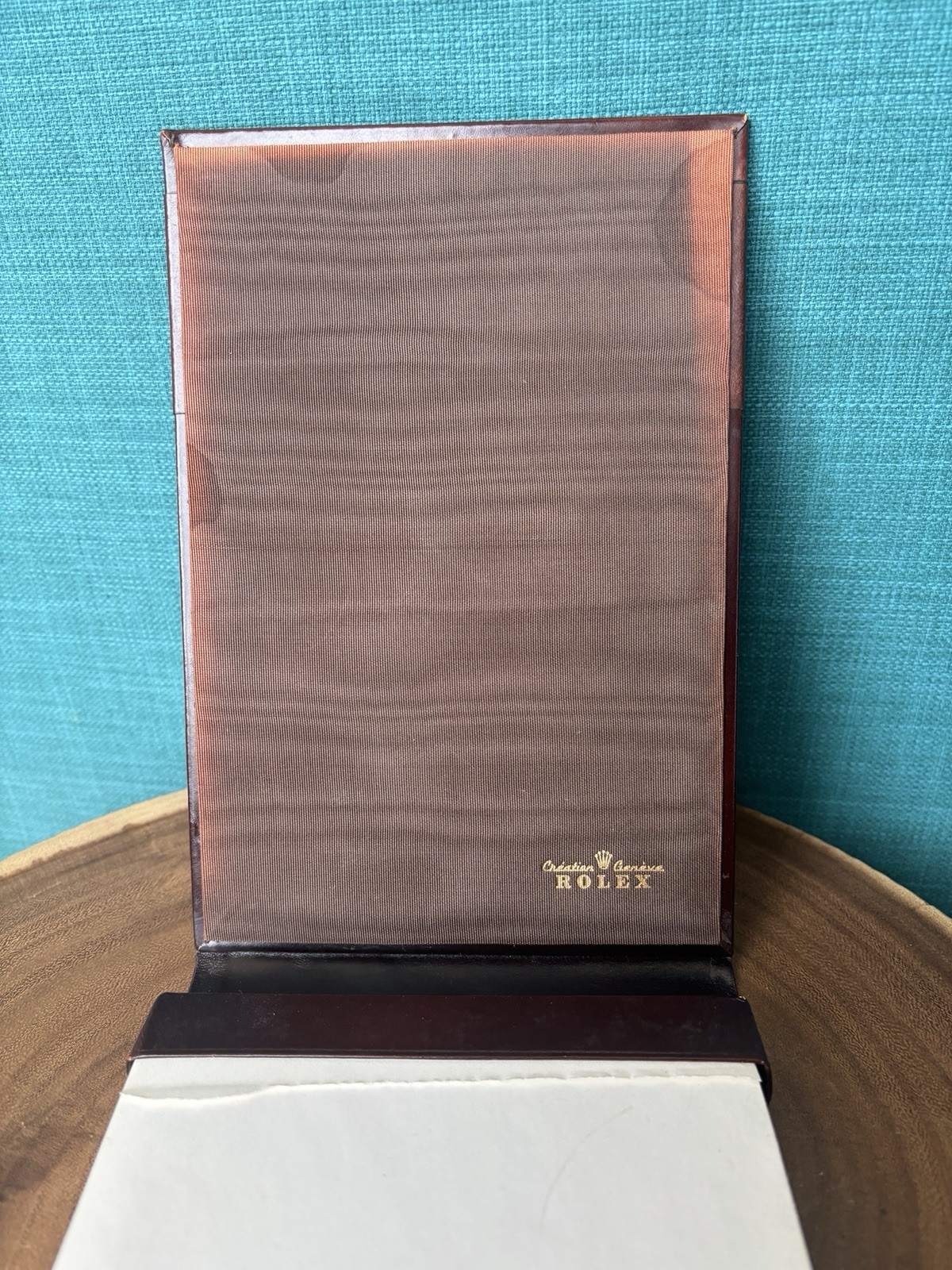 Vintage Rolex Leather Bound Dealer’s Quote Notepad Book With Paper 70’s Gold