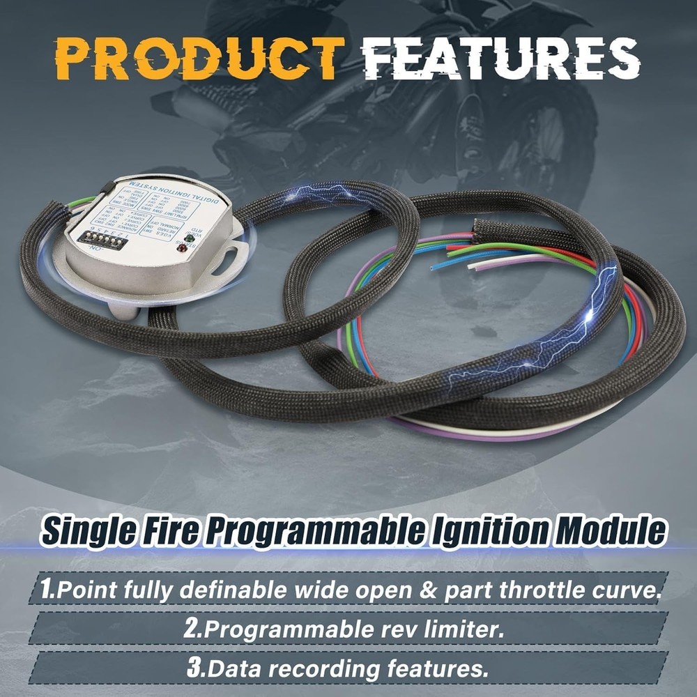53-644 Programmable Ignition Module For Harley sportster single fire Big 1970-99