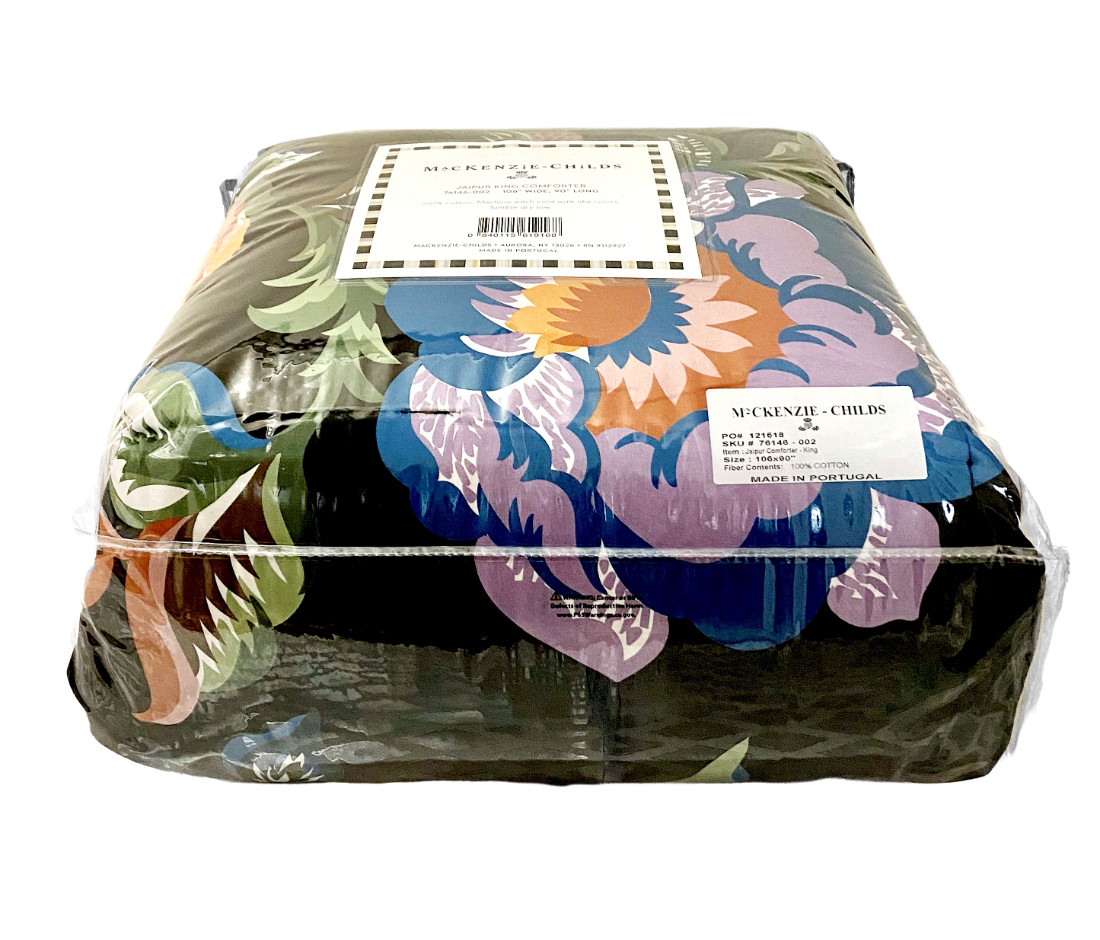 MacKenzie Childs Jaipur Comforter Duvet King 106"x 90" Cotton New Portugal