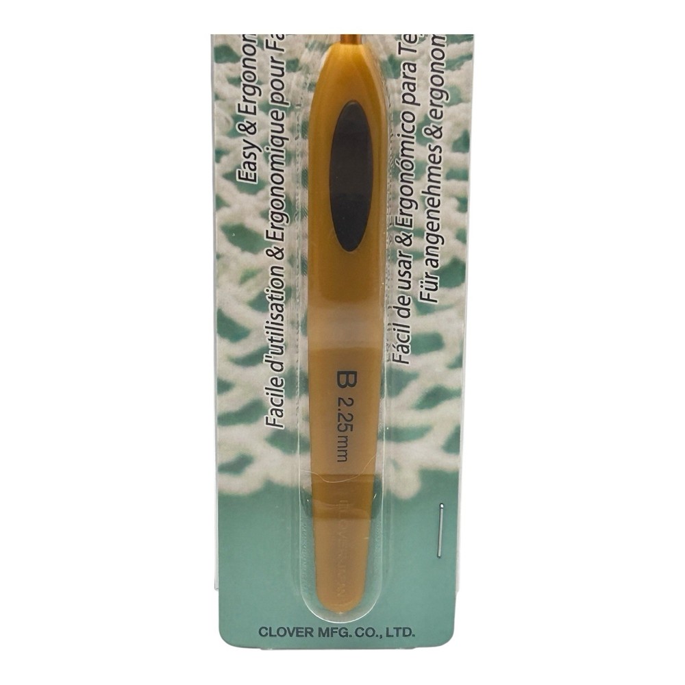 Clover Soft Touch Ergonomic Crochet Hook B 2.25 mm NEW