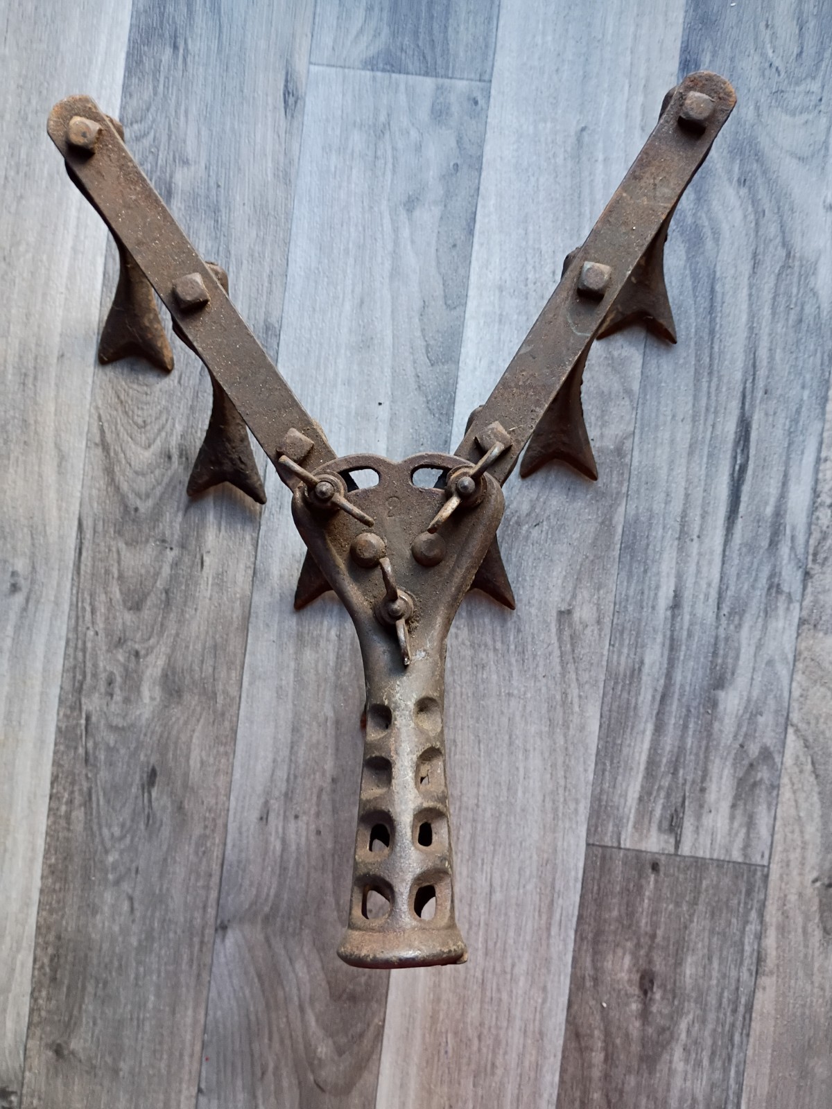 7 Tine Farm Cultivator Rake Adjustable Garden Hand Tiller Heavy Duty Vintage