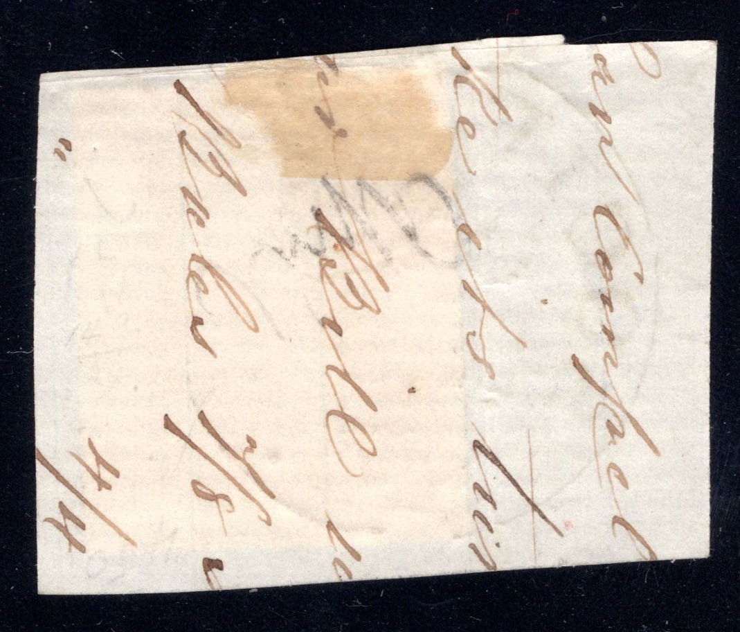 MOMEN: US STAMPS CSA #4 DEEP BLUE IMPERF USED XF LOT #97625*