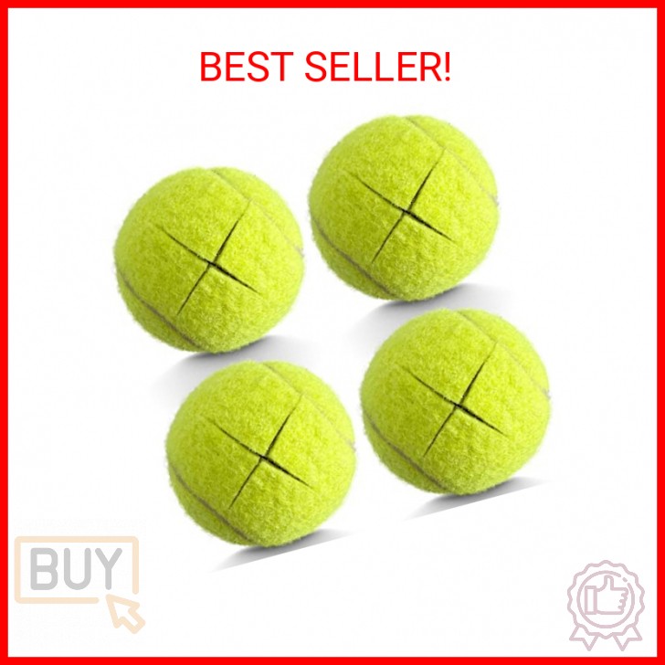HPWFHPLF Precut Tennis Balls for Walkers, 4 PCS Heavy Duty Long Lasting Glide Ba