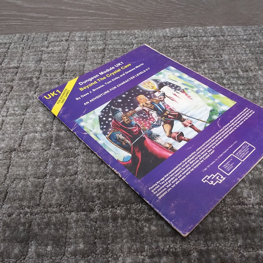 1983 Advanced Dungeons & Dragons Dungeon Module UK1 Beyond The Crystal Cave