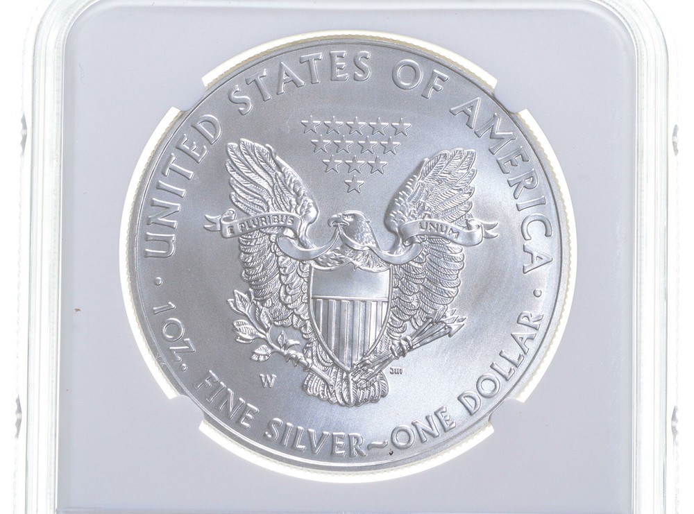 2011 W BURNISHED SILVER EAGLE NGC MS70 CLASSIC BROWN LABEL *0106