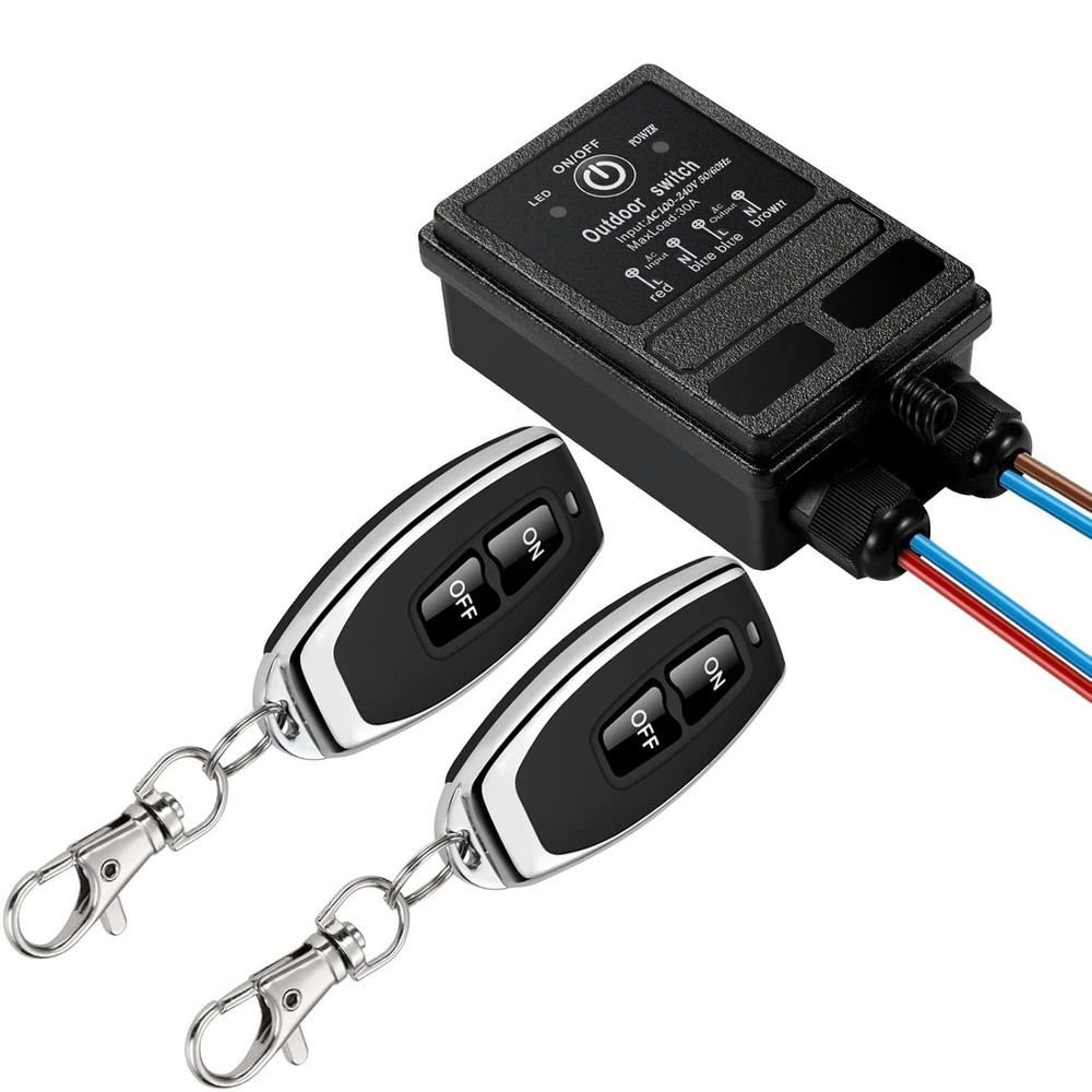 Wireless Lights swicth kit,Waterproof Remote Power Switch, AC...