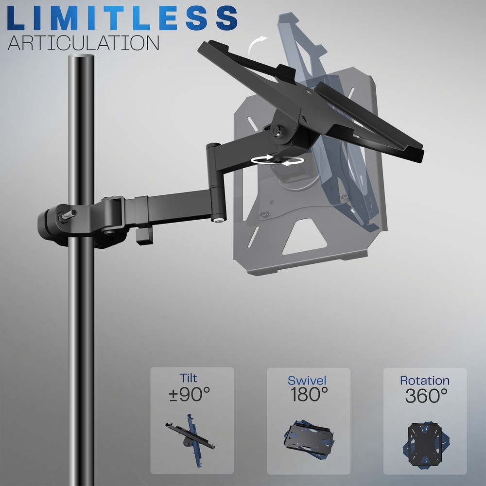 VIVO Pole Mount Shelf with Articulating Arm