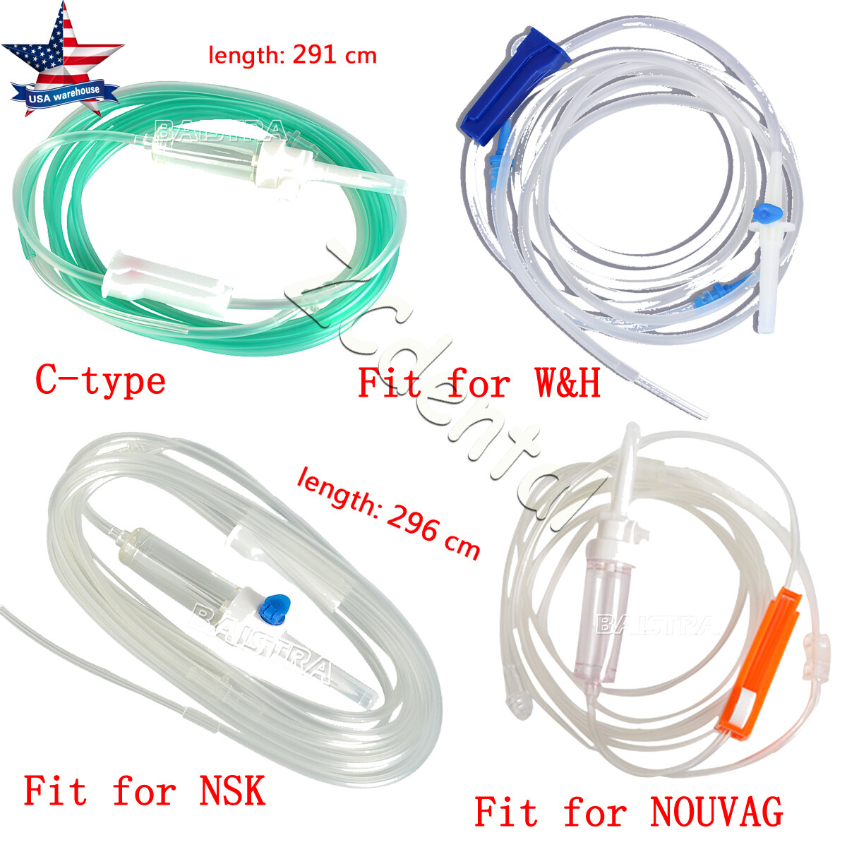 Universal Dental Implant Irrigation Tubes Hose fit NOUVAG/NSK/WH Surgical Motor
